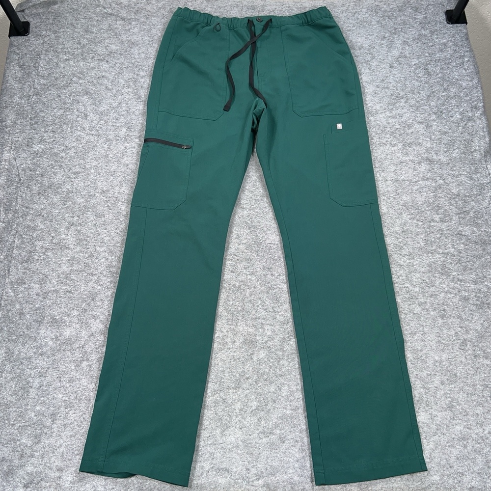 FIGS Pants Mens L Tall Green Technical Collection Cargo Scrub Elastic FITS32x34
